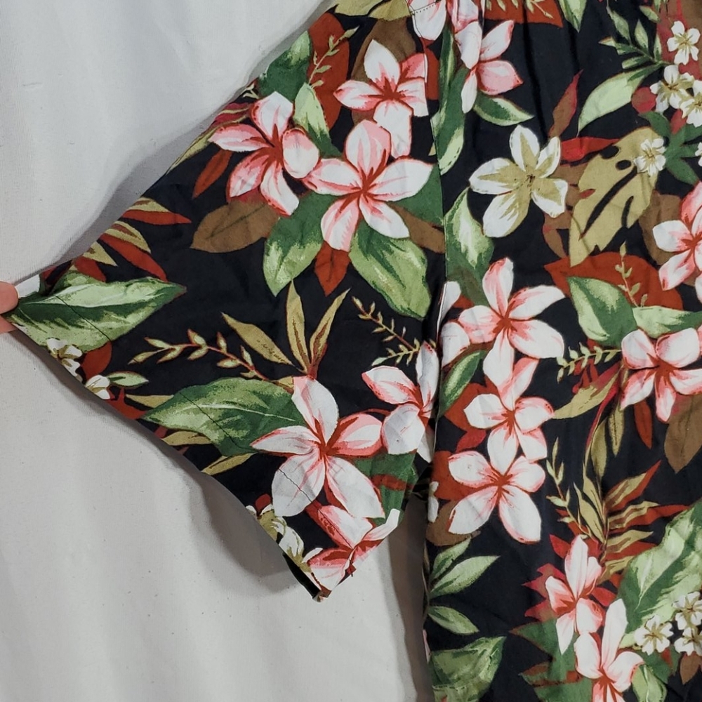 Cathy Daniels 3X floral button short sleeve - Picture 4 of 5